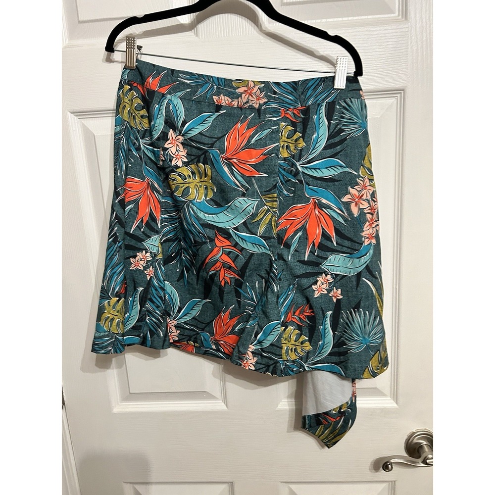 RipSkirt Women's L Wrap Skirt Hawaiian Floral Print Swimwear Vacation Tropical - Picture 8 of 9